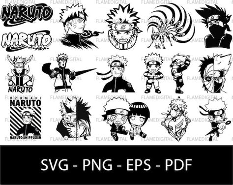 Naruto Svg Naruto Bundle Naruto Cutfile Anime Vector Anime Etsy