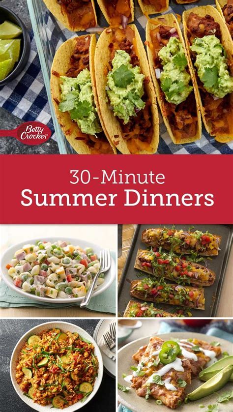 30 Minute Summer Dinners Summer Dinner Hot Weather Meals Dinner