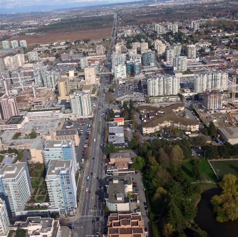 Aerial View Of The Downtown Of Richmond British Columbia Canada Image