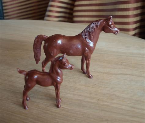 Vintage Hartland Plastics Horse Figurines Mare And Foal Etsy