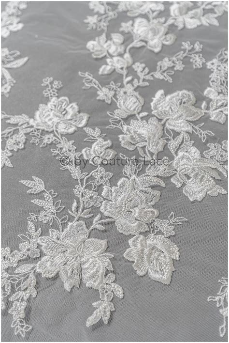 L22 269b Romantic Bridal Lace Fabric With Floral Pattern Floral