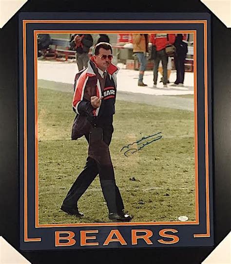 Mike Ditka Signed Bears 23x27 Custom Framed Photo Jsa Coa Pristine Auction