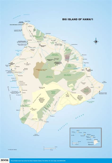 Printable Travel Maps Of The Big Island Of Hawaii In 2019 Scenic