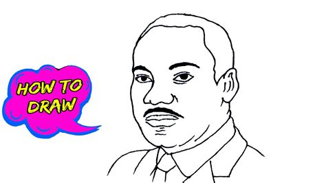 How To Draw Martin Luther King Martin Luther King Jr Drawing Step By