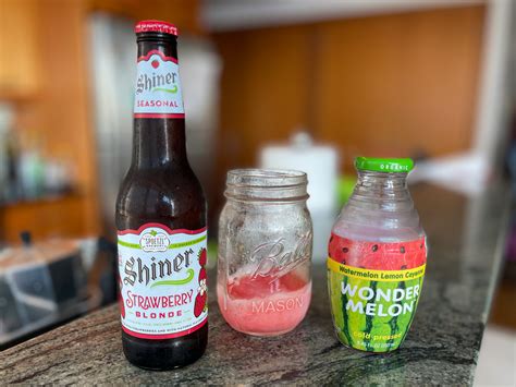 Shiner Strawberry Blonde Watermelon Recipe And Review Denim Beer Machines And Coffee