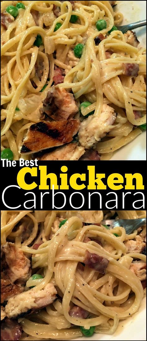 Jun 23, 2014 · spray same skillet again with cooking spray. Chicken Carbonara | Recipe | Best pasta dishes, Italian ...