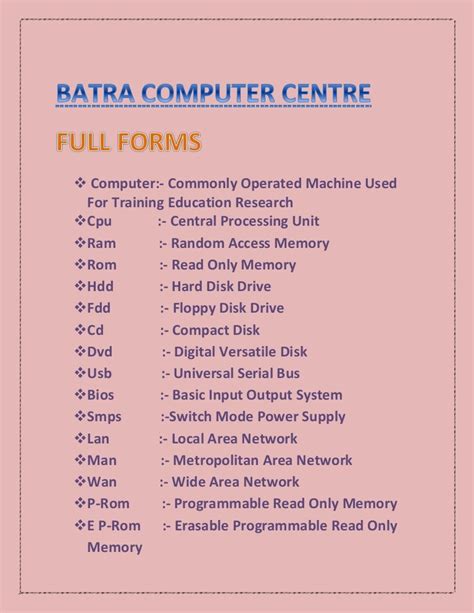 Basic Computer Full Form
