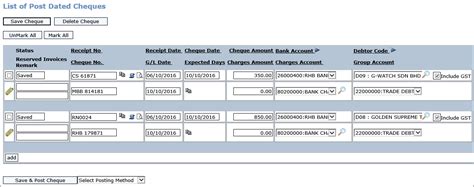 People typically postdate checks intending that the recipient not deposit or cash the check until a later date, because payment is not due until that later date. AR Post Dated Cheque (PDC) - help
