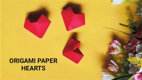Making A Cute 3d Origami Heart ️ With Paper Step By Step 🙃🧡