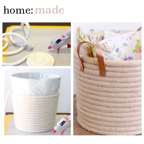 Home Made Diy Rope Basket Homeblog