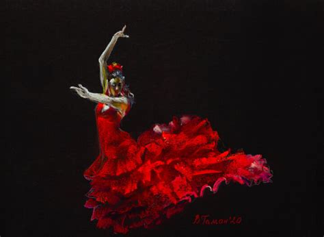 Flamenco Dancer Painting By Mateja Marinko Artmajeur Ubicaciondepersonas Cdmx Gob Mx