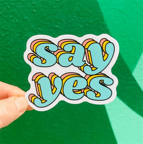 Say Yes Sticker — Paper Luxe