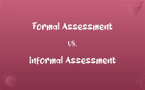 Formal Assessment Vs Informal Assessment Know The Difference