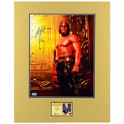 Lot Detail Ron Perlman Autographed Hellboy 11x14 Matted Photo