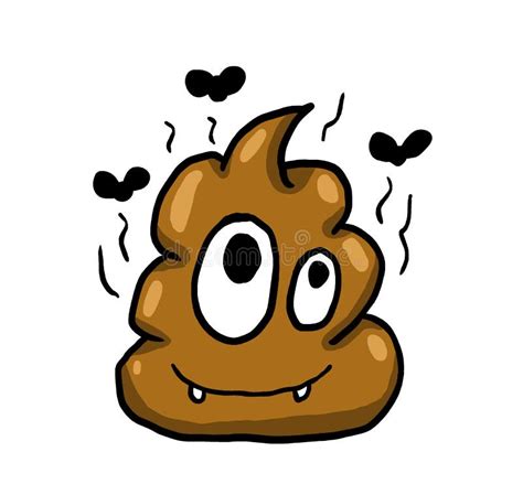 Funny Cartoon Poop Stock Illustration Illustration Of Face 112682823