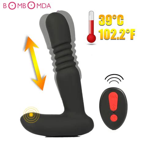 Anal Vibrator For Men Telescopic Male Prostate Massager Wireless Remote Control Dildo Vibrator