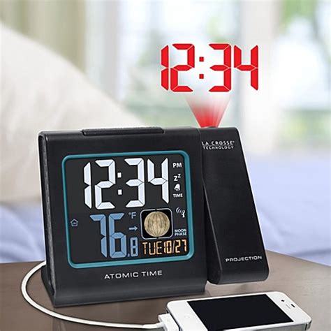 Open the clock app and tap the alarm tab. La Crosse Technology Atomic Projection Alarm Clock - Bed ...