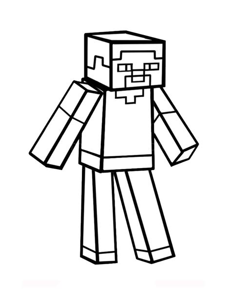 Free Minecraft Steve Coloring Pages Download And Print Minecraft Steve