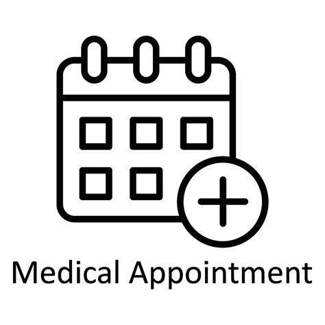 Medical Appointment Vector outline Icon Design illustration. User