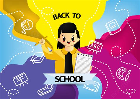 Back To School Illustration Background Design Back To School