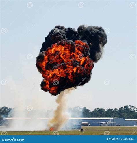 Bomb Hitting Ground Stock Image Image Of Fire Detonation 5164857
