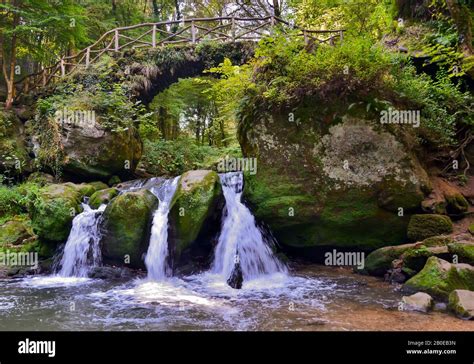 Waterfall Schiessentümpel In Luxembourg Mullerthal Stock Photo Alamy