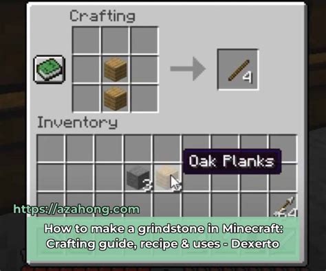How To Make A Grindstone In Minecraft Crafting Guide Recipe And Uses