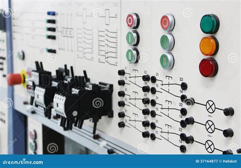 Control Panels In An Electronics Lab Stock Image Image Of Board