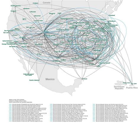 Frontier Airlines Route Map Examples And Forms