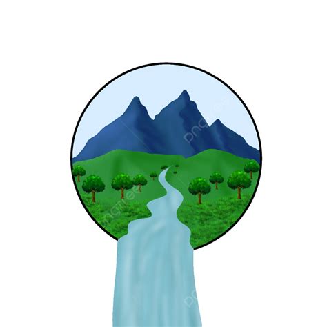 Gambar Menggambar Air Terjun Png Vektor Psd Dan Clipart Dengan