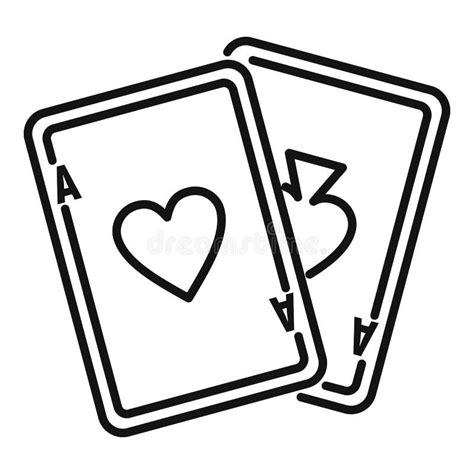 Playing Cards Outline Stock Illustrations 7229 Playing Cards Outline