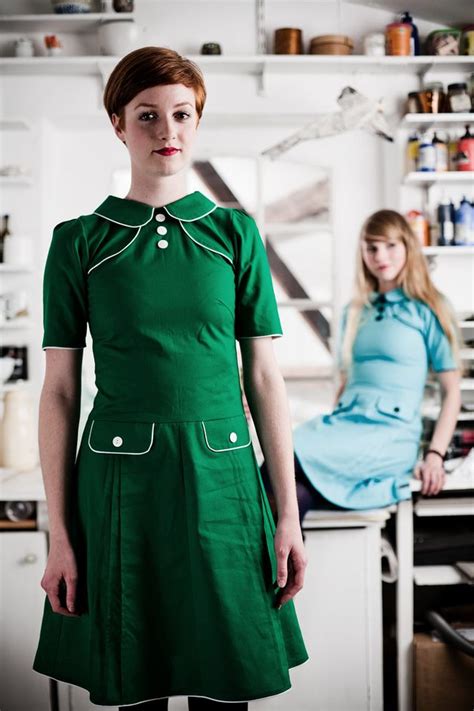 Grün-weißes 60er Jahre Baumwollkleid | Style, Dresses, Fashion