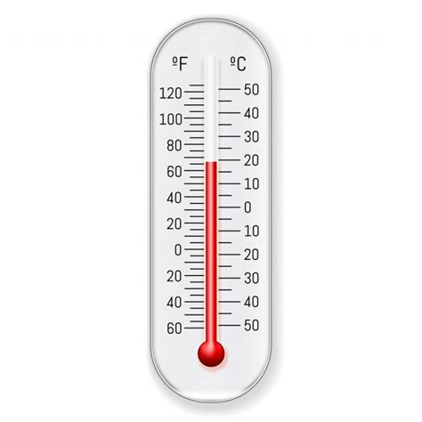 Téléchargez Thermomètre Météorologique Celsius Fahrenheit Réaliste