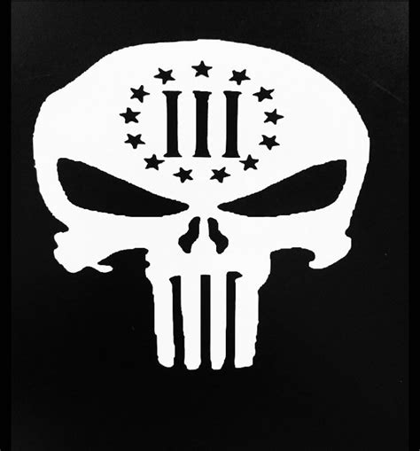Punisher Skull Military 3 Decalpunisher Military Decal Etsy