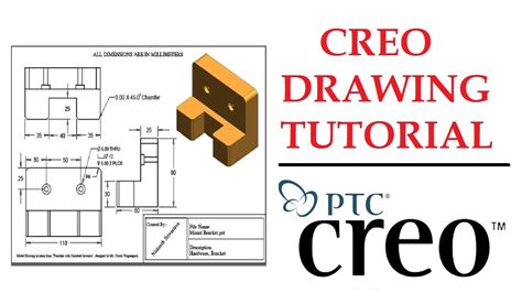 Creo Drawing Tutorial 2021 Creo Beginner Tutorial 2021 Youtube