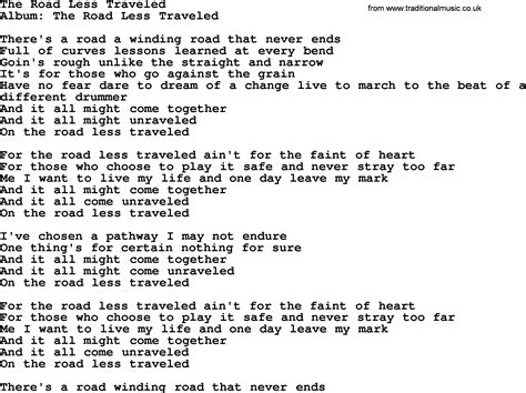 The Road Less Traveled By George Strait Lyrics