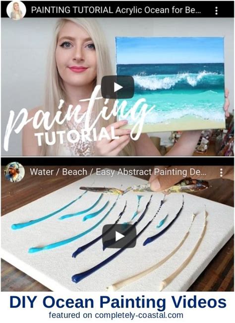 Youtube Video Tutorials How To Make An Ocean Painting Abstract Ocean