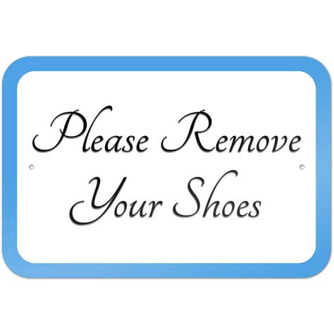 Please Remove Your Shoes Elegant Sign