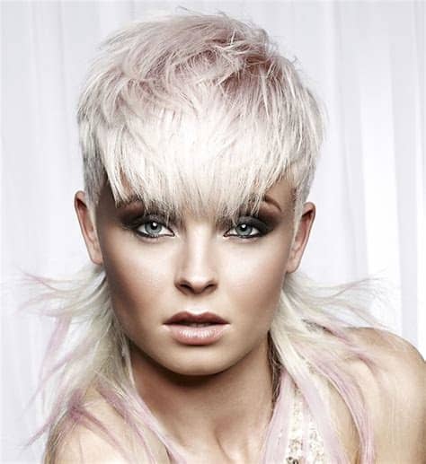 Beautiful woman with colorful makeup. Platinum blonde hair color ideas for 2018-2019 - Page 3 of 5