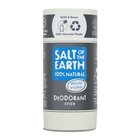 Salt Of The Earth Natural Deodorant Stick Vetiver And Citrus 84g Health