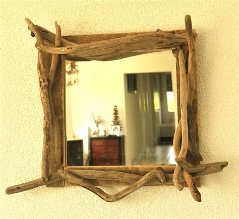 Square Driftwood Mirror 50 Cm Driftwood Mirror Driftwood Frame Mirror