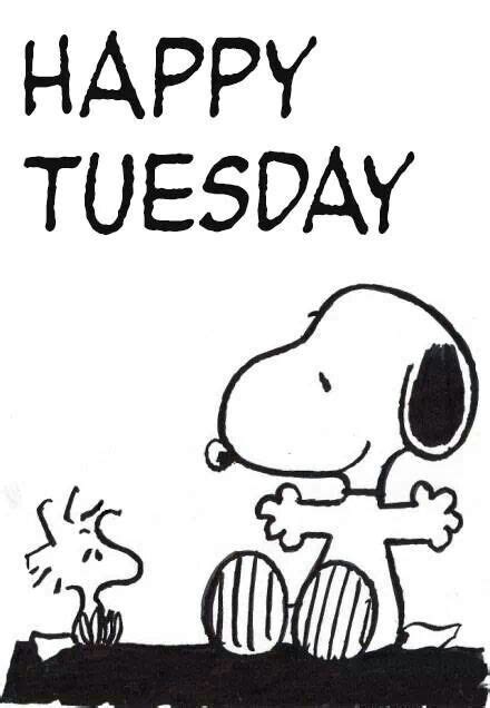 Happy Tuesday Peanuts Gangsnoopy And Woodstock Snoopy Love Tuesday