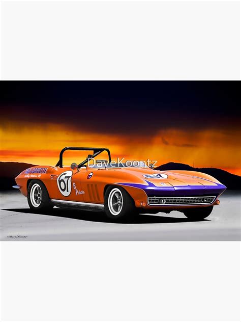 1965 Corvette Stingray Convertible Scca Production Gt Poster By