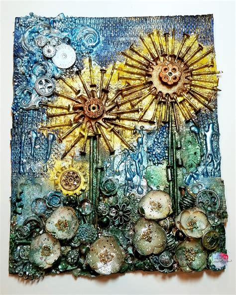 Sunflower Mixed Media Canvas Take Time To Create