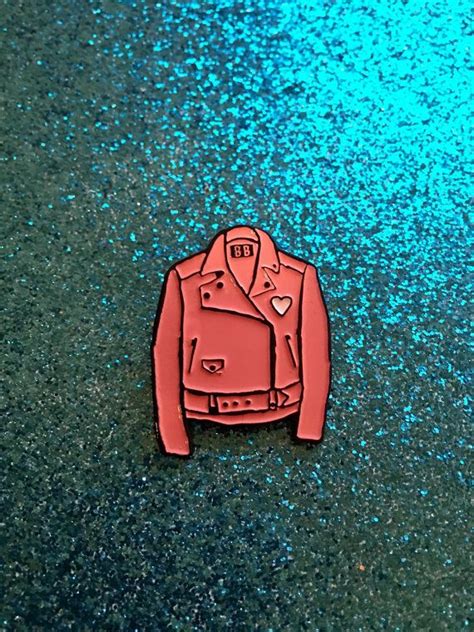 Pink Leather Jacket Pin By Banannabones On Etsy Pink Leather Jacket
