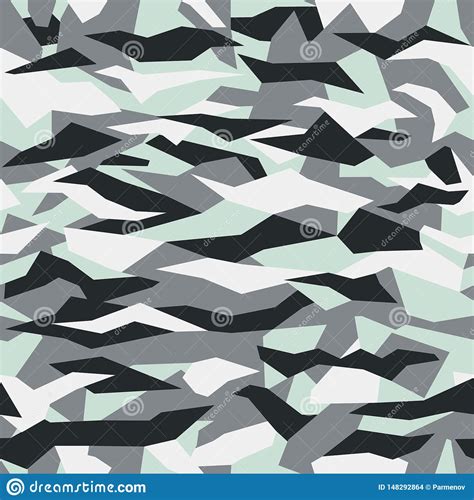 Triangular Camouflage Pattern Background Seamless Vector Illustration