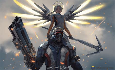 Mercy And Soldier 76 Overwatch Artwork Hd Games 4k Wallpapers Images