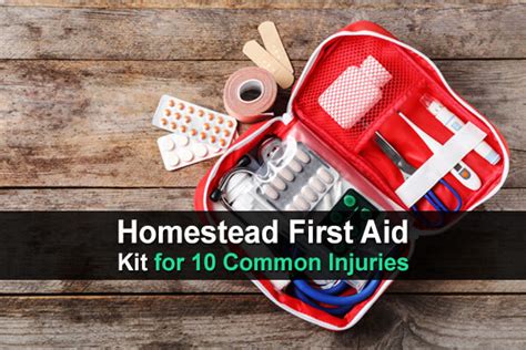 Homestead First Aid Kit For 10 Common Injuries Theworldofsurvivalcom