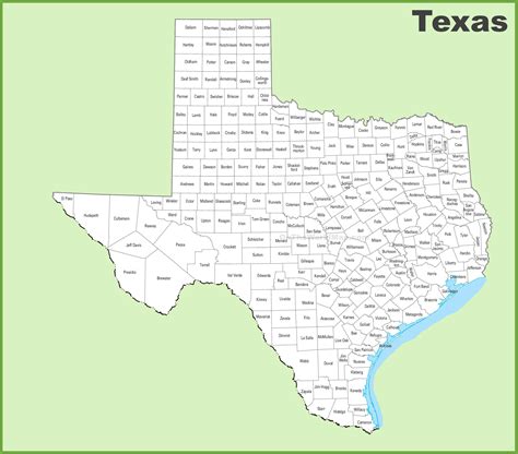 Printable Texas Map With Counties Images And Photos Finder