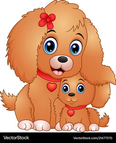 Cute Little Dogs Cartoon Royalty Free Vector Image